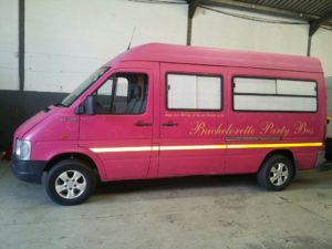 Bachelorette Party Bus 13 seater side